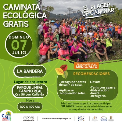 Caminata ecológica ruta La Bandera