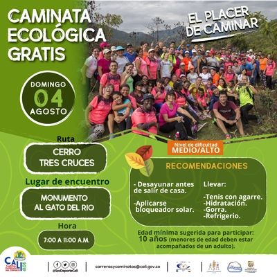Caminata ecológica ruta Cerro de Tres Cruces