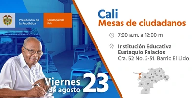 Mesa temática del Gobierno Nacional en la Institución Educativa Eustaquio Palacios