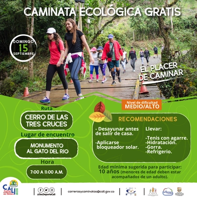 Caminata ecológica ruta Cerro de Tres Cruces