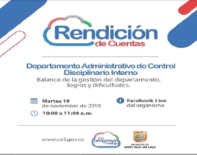 Tercera actividad de diálogo - Rendición de cuentas del Departamento Administrativo de Control Disciplinario Interno.