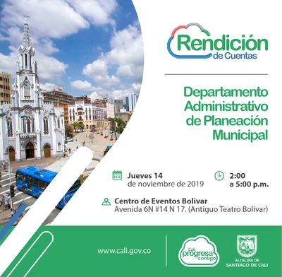 Tercera jornada de Rendición de Cuentas del Departamento Administrativo de Planeación Municipal 2019