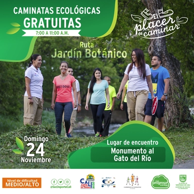 Caminata ecológica ruta Jardín botánico