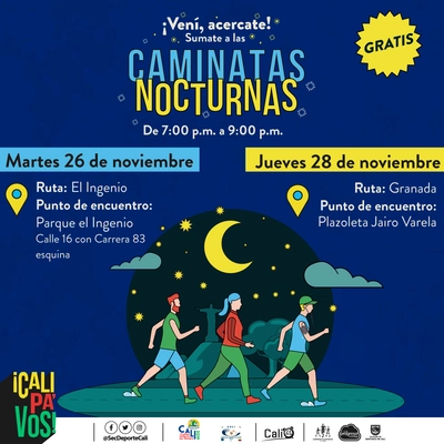 Caminata nocturna ruta Granada