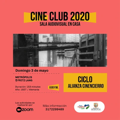 Cine club 2020 Sala Audiovisual en casa domingo 3 mayo - Metrópolis