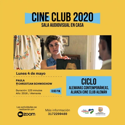 Cine club 2020 Sala Audiovisual en casa lunes 4 mayo - Ciclo alemanas contemporáneas, alianza cine alemán