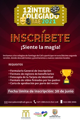 Apertura de Inscripciones Intercolegiado TAE 2021