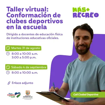 Taller virtual: conformación de clubes deportivos en la escuela