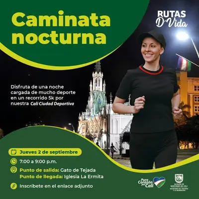 Caminata nocturna rio Cali