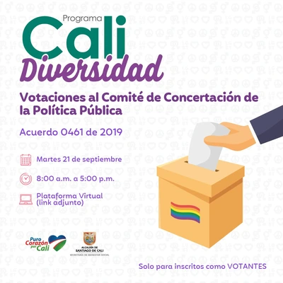 Votaciones al Comité de Conertación de la Política Pública CaliDiversidad.
