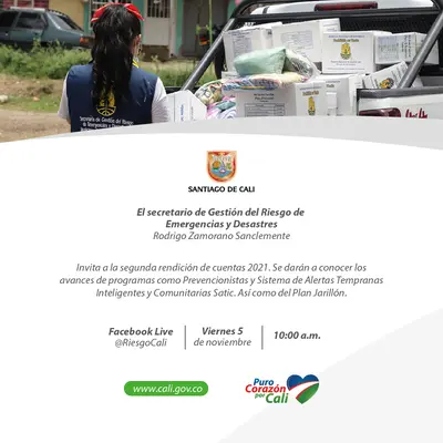 Segunda Rendición de Cuentas de la Secretaría de Gestión del Riesgo 2021