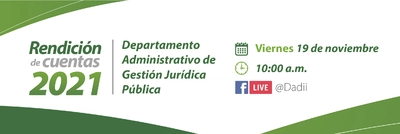 Segunda Jornada de Rendición de Cuentas del Departamento Administrativo de Gestión Jurídica Publica