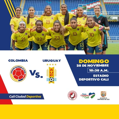 Selección Colombia femenina vs la selección femenina de Uruguay