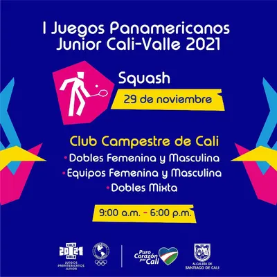 Squash todos - I Juegos Panamericanos Junior Cali - Valle 2021