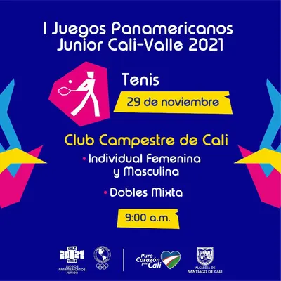 Tenis todos - I Juegos Panamericanos Junior Cali - Valle 2021