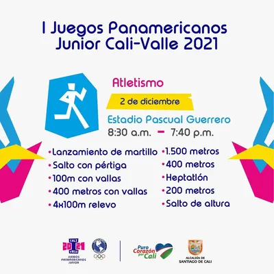 Atletismo todos - I Juegos Panamericanos Junior Cali - Valle 2021
