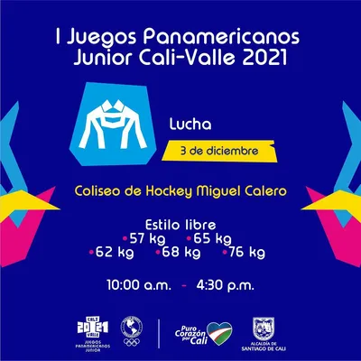Lucha Todos - I Juegos Panamericanos Junior Cali - Valle 2021