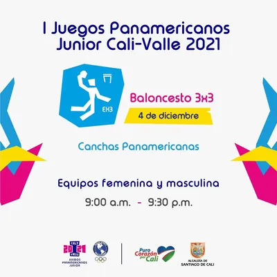 Baloncesto 3x3 todos - I Juegos Panamericanos Junior Cali - Valle 2021