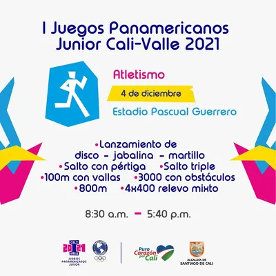 Atletismo todos - I Juegos Panamericanos Junior Cali - Valle 2021