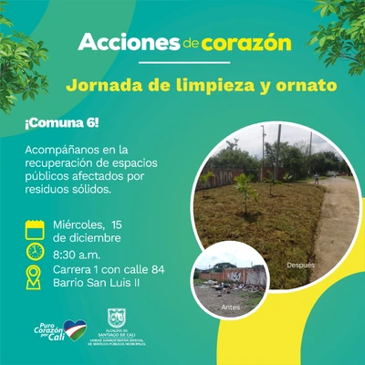 Jornada de limpieza y ornato en la Comuna 6