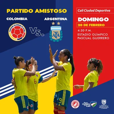 Partido amistoso la selección Colombia femenina Vs la selección femenina de Argentina