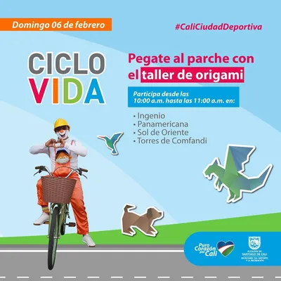 Regresa la Ciclovida - Pegate al parche con el taller de origami