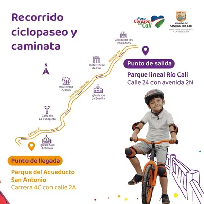 Recorrido ciclopaseo y camina San Antonio
