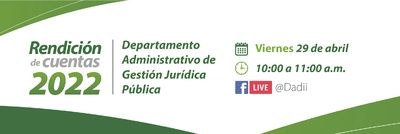 Primera Jornada de Rendición de Cuentas del Departamento Administrativo de Gestión Jurídica Publica