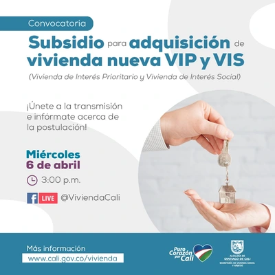 Facebook Live de Subsidio para adquisición de vivienda nueva VIP y VIS