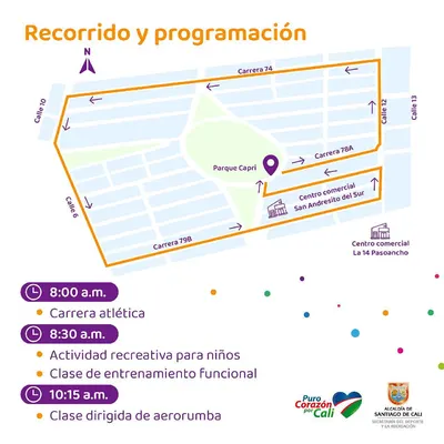 Recorrido y programa: Carrera atlética corre por Capri