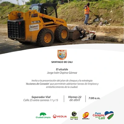 Lanzamiento del plan de choque de limpieza y embellecimiento para Cali