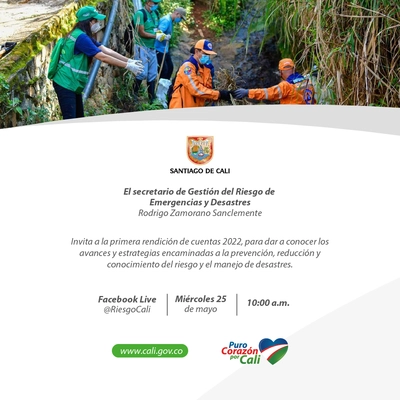 Primera Rendición de Cuentas de la Secretaría de Gestión del Riesgo de emergencias y Desastres 2022