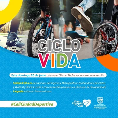 Ciclovida  Celebra el día del padre rodando en familia