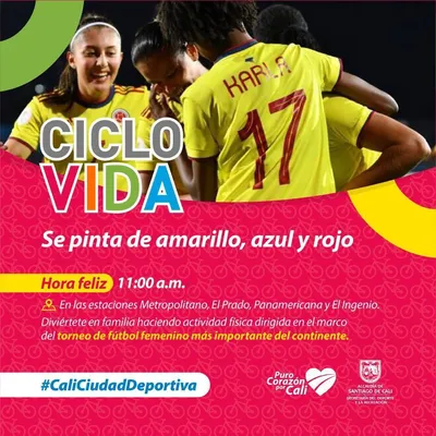 La Ciclovida se pinta de amarillo, azul y rojo
