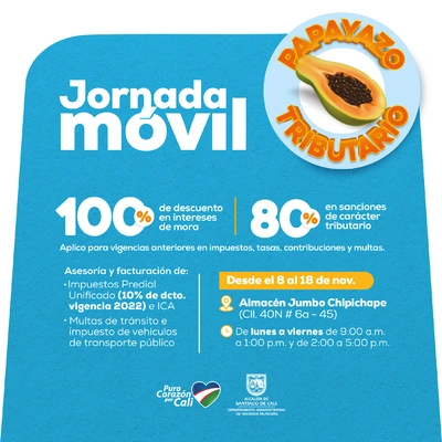 Almacén Jumbo Chipichape / Jornada Móvil - Facturación y asesoría en impuestos y multas de tránsito