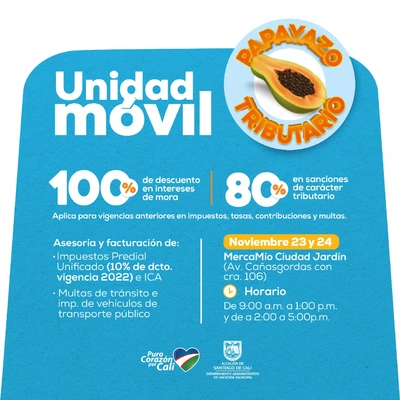 MercaMío Ciudad Jardín / Jornada Móvil - Facturación y asesoría en impuestos y multas de tránsito