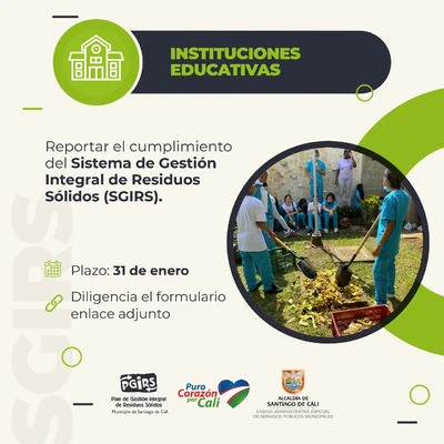 Último plazo para reportar la implementación del SGIRS por las Instituciones Educativas
