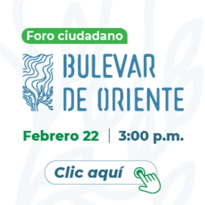 Conéctate y participa del foro ciudadano sobre el Bulevar del Oriente