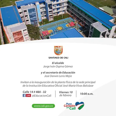 Acto de inauguración de la planta física de la sede principal de la institución Educativa Oficial José María Vivas Balcázar