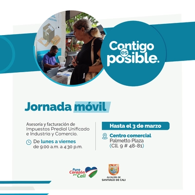 CC Palmetto Plaza / Jornada Móvil - Facturación y asesoría en Impuesto Predial Unificado e Industria y Comercio