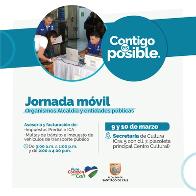 Jornada Móvil para Organismos Alcaldía y entidades públicas - Facturación y asesoría en impuestos y multas de tránsito