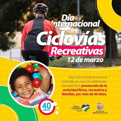 Día Internacional de la Ciclovías Recreativas Ciclovida -40 años-