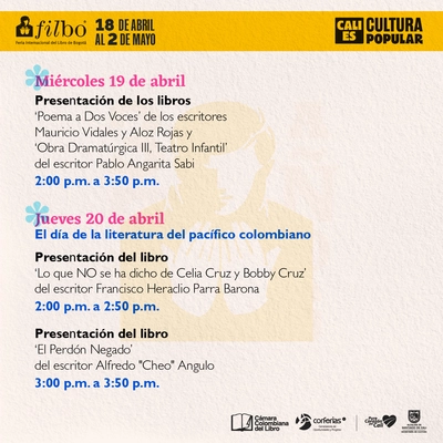 Cali es Cultura Popular Agéndate con la Literatura Caleña - Festival Internacional del Libro de Bogotá