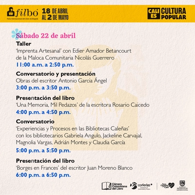 Cali es Cultura Popular  Agéndate con la Literatura Caleña - Festival Internacional del Libro de Bogotá