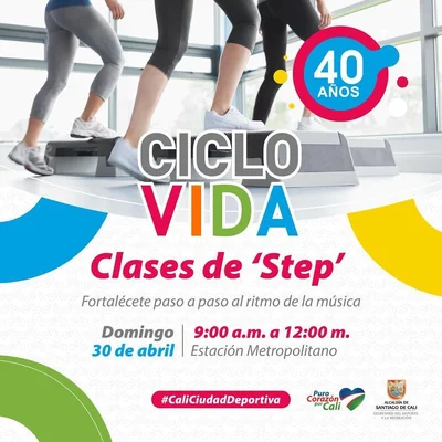 Ciclovida - 40 años - Clases de Step