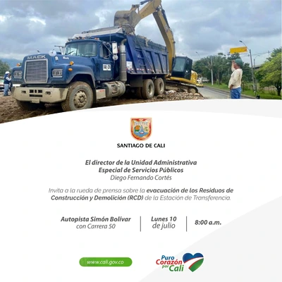 Rueda de prensa en la Estación de Transferencia de la carrera 50 con Av. Simón Bolívar