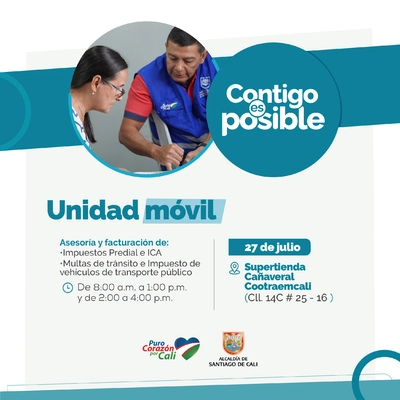 Supertienda Cañaveral Cootraemcali / Unidad Móvil - Facturación y asesoría en impuestos y multas de tránsito