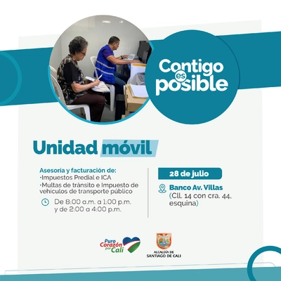 Banco Av. Villas Unidad Móvil - Facturación y asesoría en impuestos y multas de tránsito