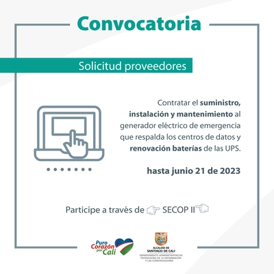 Convocatoria - Solicitud proveedores