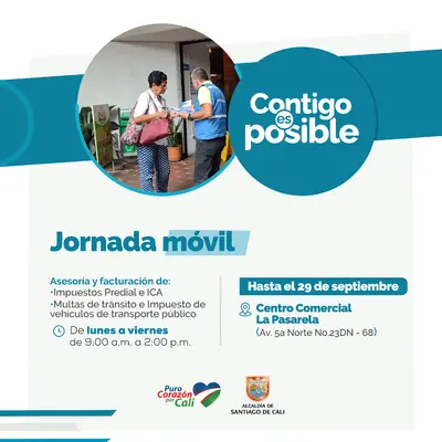 Jornada Móvil en Centro Comercial La Pasarela - Facturación y asesoría en impuestos y multas de tránsito